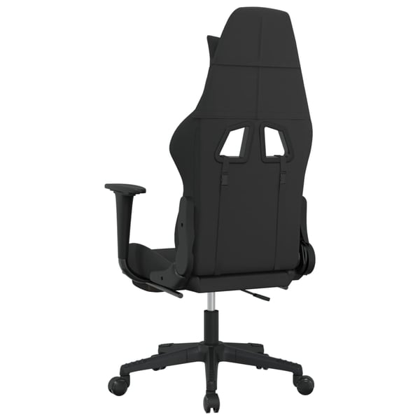 vidaXL gamingstol med fodstøtte stof sort og gråbrun