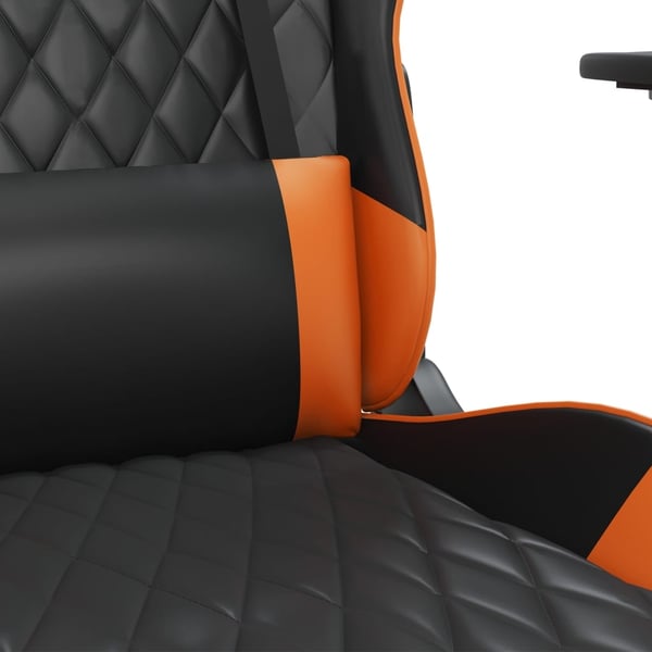 vidaXL gamingstol kunstlæder sort og orange