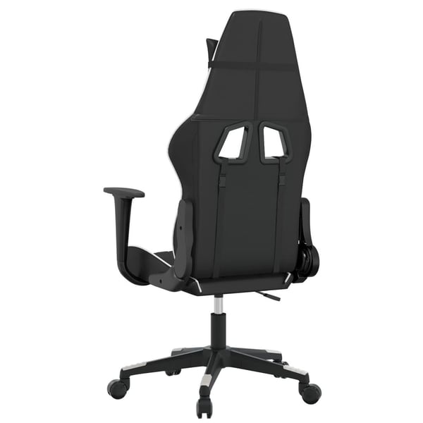 vidaXL Gamingstol svart och vit konstläder