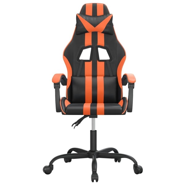 vidaXL Gamingstol svart och orange konstläder