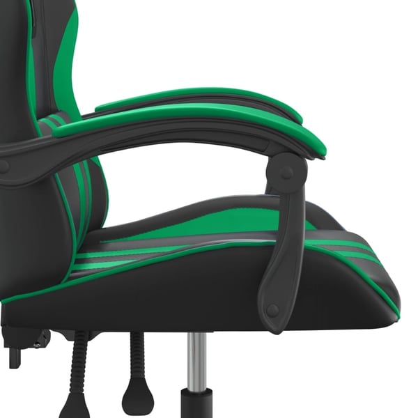 vidaXL Gamingstol svart och grön konstläder