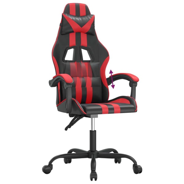 vidaXL Gamingstol svart och röd konstläder