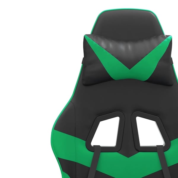 vidaXL Gamingstol svart och grön konstläder