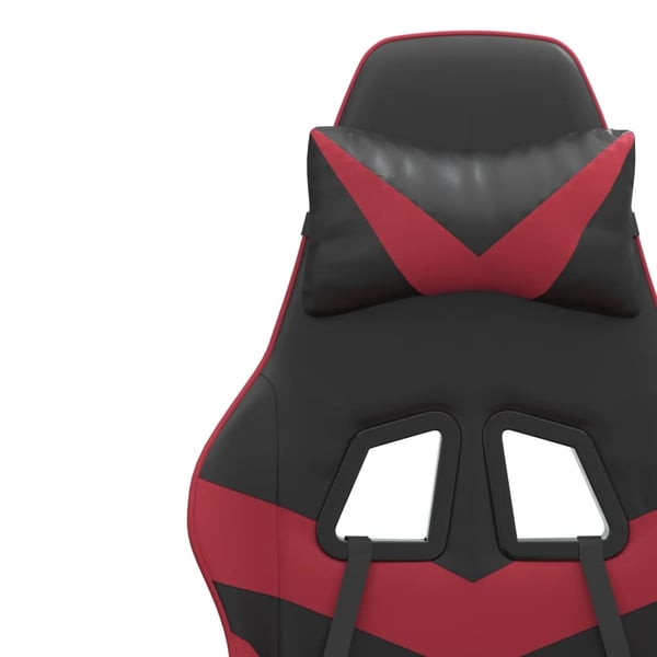 vidaXL Gamingstol svart och vinröd konstläder