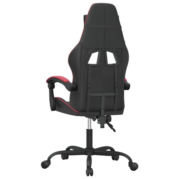vidaXL Gamingstol svart och vinröd konstläder