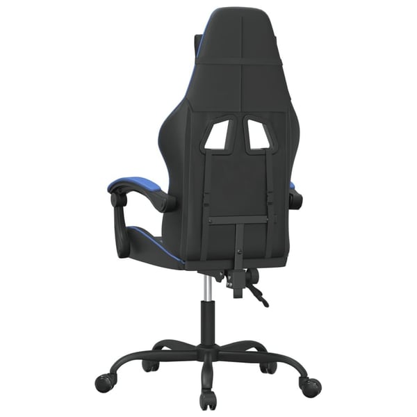 vidaXL Gamingstol svart och blå konstläder
