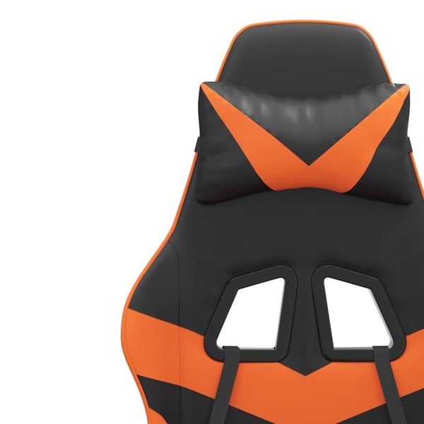 vidaXL Gamingstol svart och orange konstläder