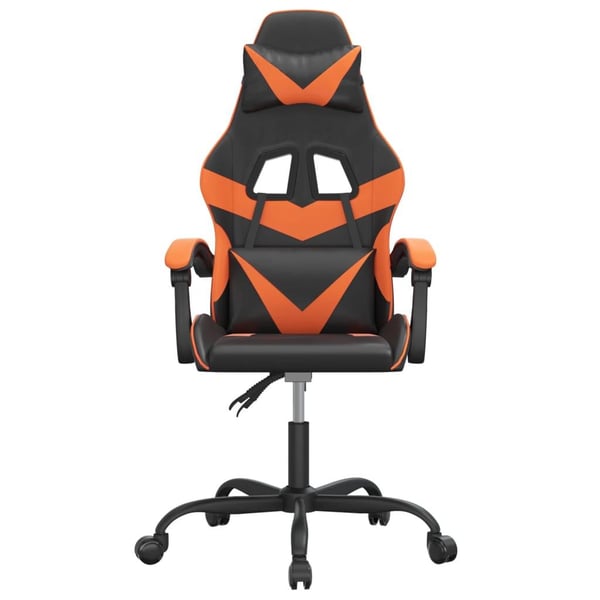 vidaXL Gamingstol svart och orange konstläder