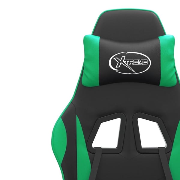 vidaXL Gamingstol svart och grön konstläder