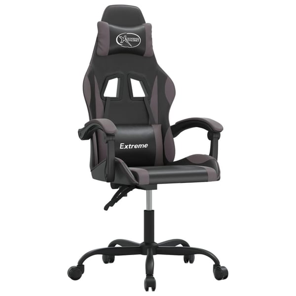 vidaXL Gamingstol svart och grå konstläder
