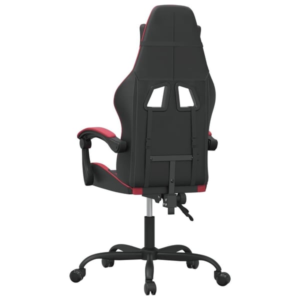 vidaXL Gamingstol svart och vinröd konstläder