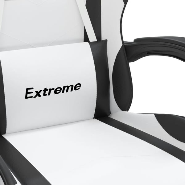 vidaXL Gamingstol vit och svart konstläder