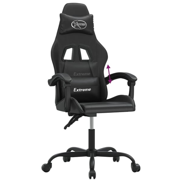 vidaXL gamingstol kunstlæder sort