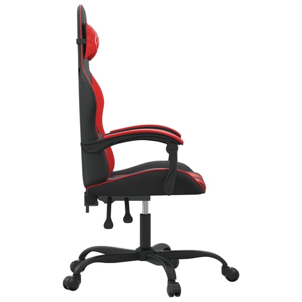 vidaXL gamingstol kunstlæder sort og rød
