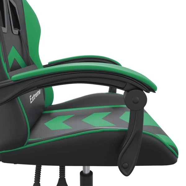 vidaXL Gamingstol svart och grön konstläder