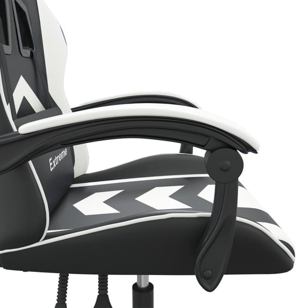 vidaXL Gamingstol svart och vit konstläder