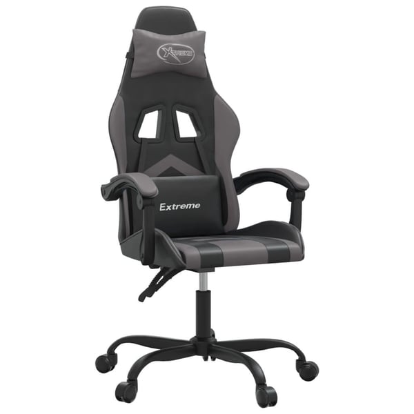 vidaXL gamingstol kunstlæder sort og grå
