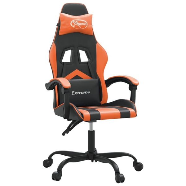 vidaXL gamingstol kunstlæder sort og orange