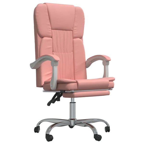 vidaXL Kontorsstol rosa konstläder