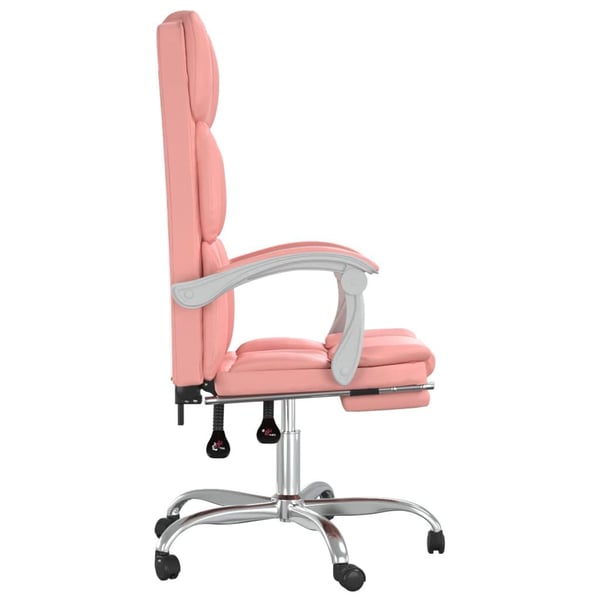 vidaXL Kontorsstol rosa konstläder