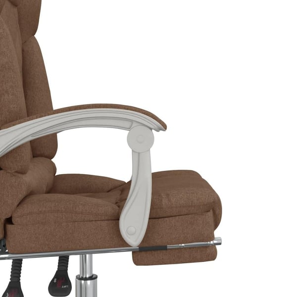 vidaXL kontorstol med massagefunktion stof brun