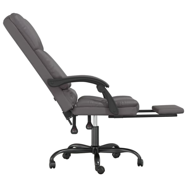 vidaXL kontorstol med massagefunktion kunstlæder grå