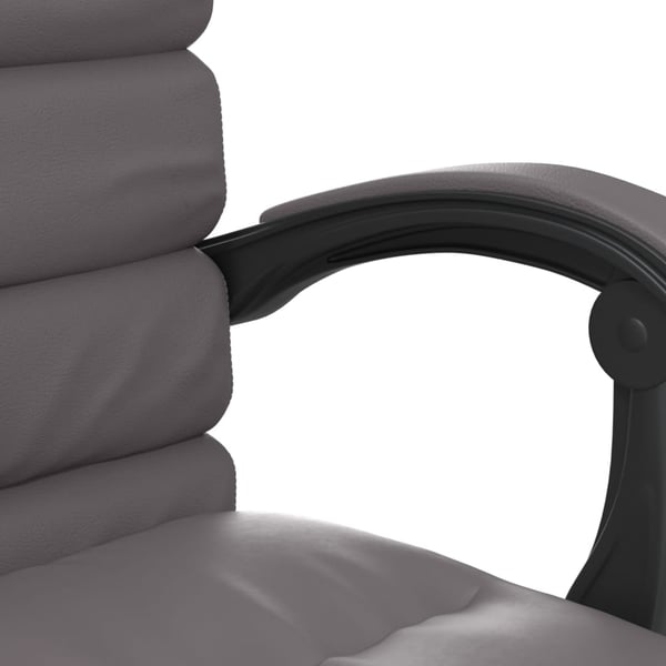 vidaXL kontorstol med massagefunktion kunstlæder grå