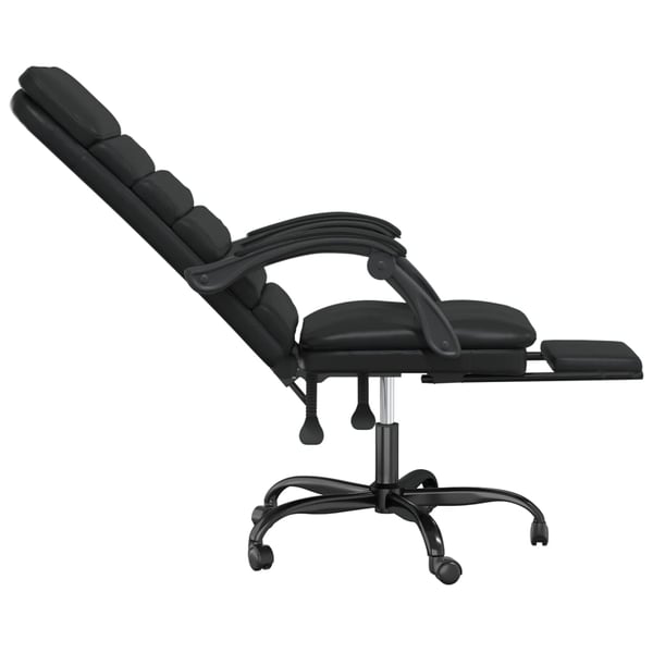 vidaXL kontorstol med massagefunktion kunstlæder sort