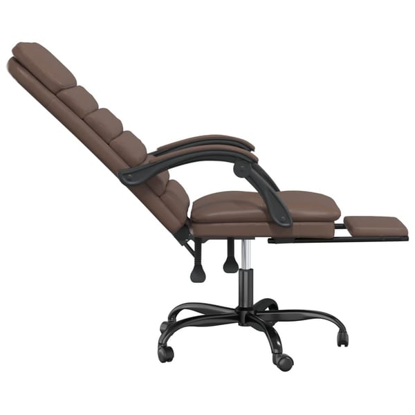 vidaXL kontorstol med massagefunktion kunstlæder brun