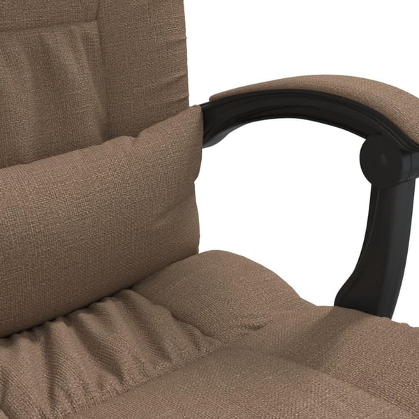 vidaXL kontorstol med massagefunktion stof brun
