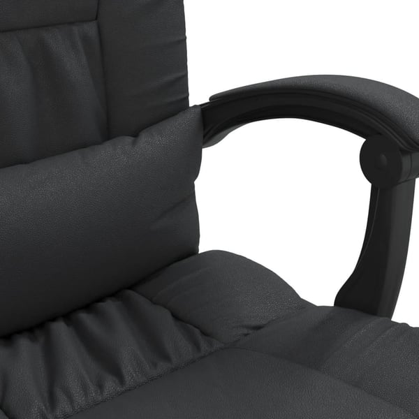 vidaXL kontorstol med massagefunktion kunstlæder sort