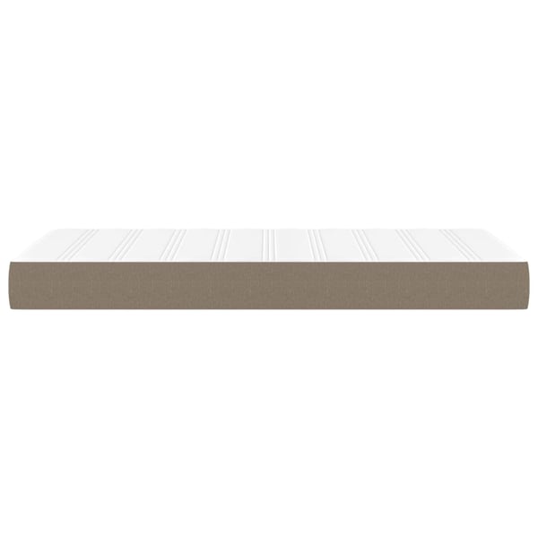 vidaXL springmadras med pocketfjedre medium 80x200x20 cm stof gråbrun