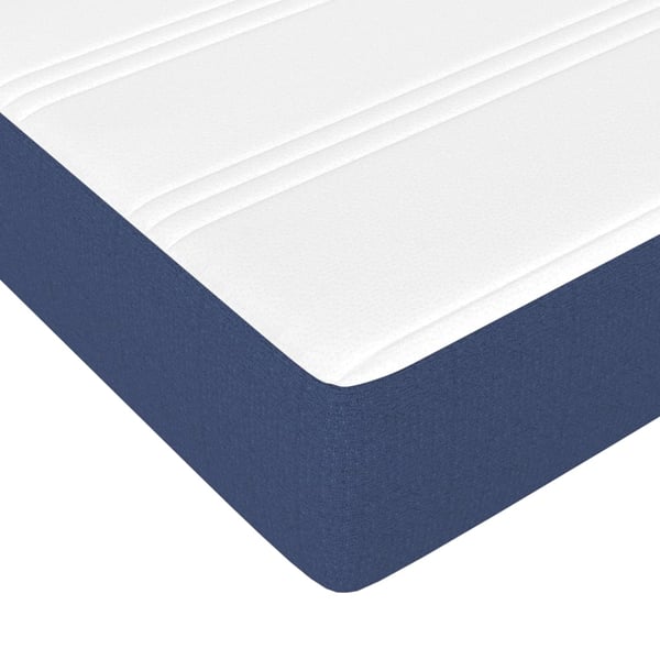 vidaXL springmadras med pocketfjedre medium 90x190x20 cm stof blå