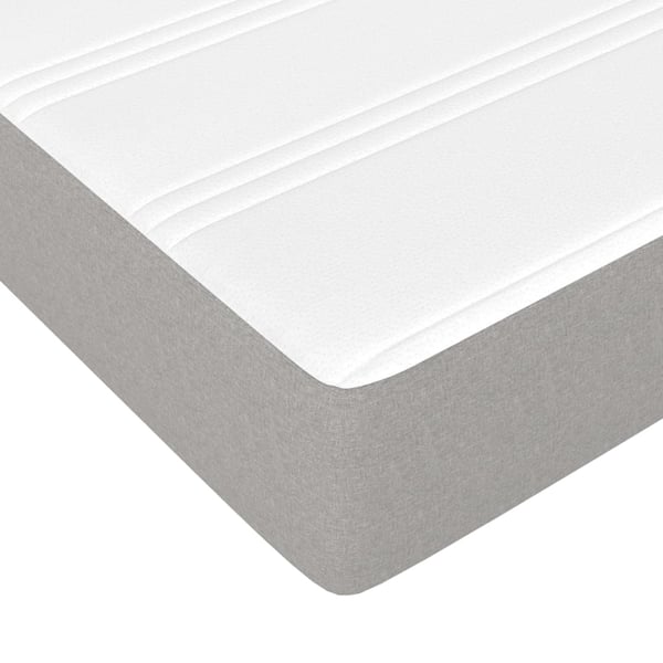 vidaXL Pocketresårmadrass medium ljusgrå 90x190x20 cm tyg