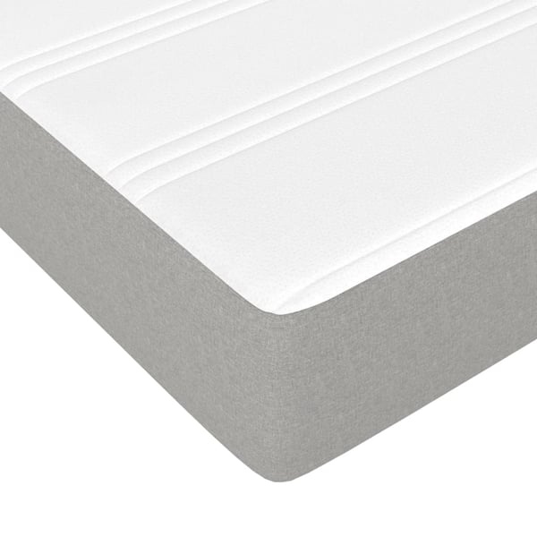 vidaXL springmadras med pocketfjedre medium 100x200x20 cm stof lysegrå