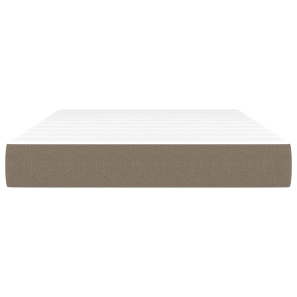 vidaXL springmadras med pocketfjedre medium 120x200x20 cm stof gråbrun
