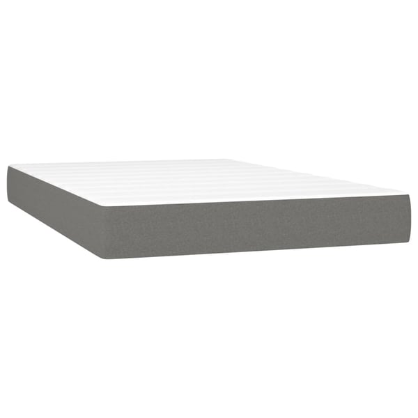 vidaXL springmadras med pocketfjedre medium 120x200x20 cm stof mørkegrå