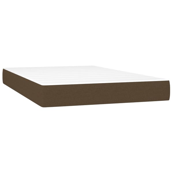 vidaXL springmadras med pocketfjedre medium 120x200x20 cm stof mørkebrun