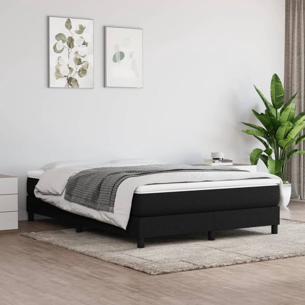 vidaXL springmadras med pocketfjedre medium 140x200x20 cm stof sort