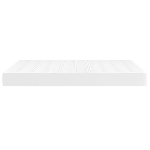 vidaXL springmadras med pocketfjedre medium 140x200x20 cm kunstlæder hvid