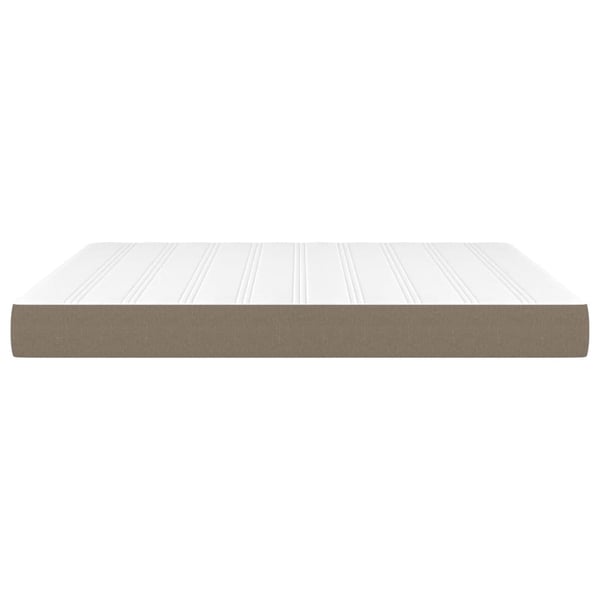 vidaXL springmadras med pocketfjedre medium 160x200x20 cm stof gråbrun