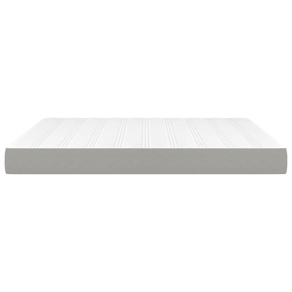 vidaXL springmadras med pocketfjedre medium 180x200x20 cm stof lysegrå