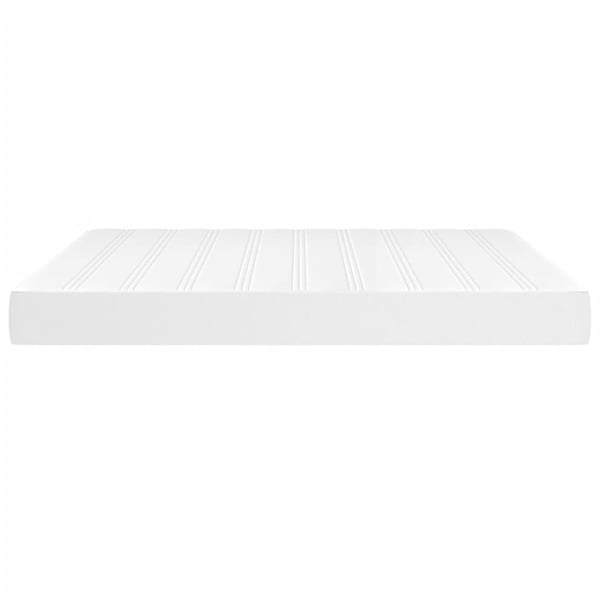 vidaXL springmadras med pocketfjedre medium 160x200x20 cm kunstlæder hvid