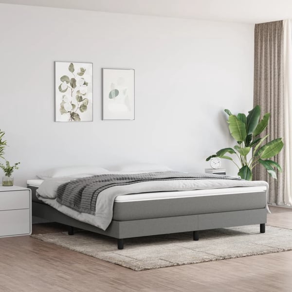 vidaXL springmadras med pocketfjedre medium 180x200x20 cm stof mørkegrå