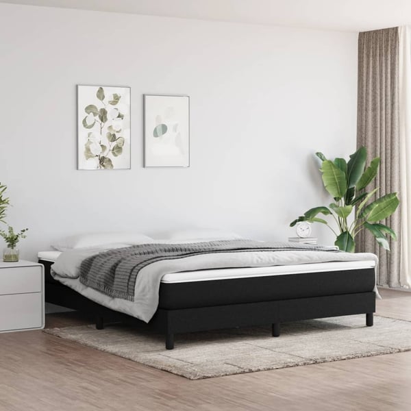 vidaXL springmadras med pocketfjedre medium 180x200x20 cm stof sort