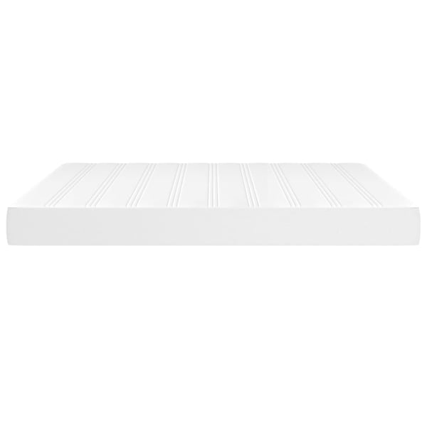 vidaXL springmadras med pocketfjedre medium 180x200x20 cm kunstlæder hvid