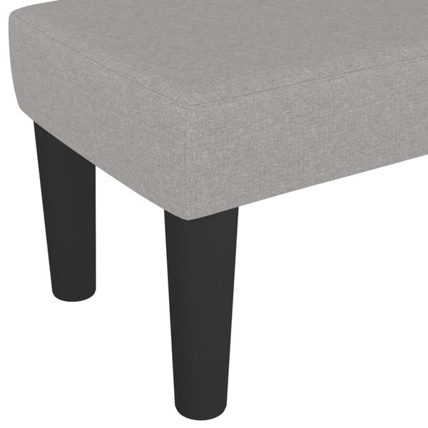 vidaXL bænk 100x30x30 cm stof lysegrå