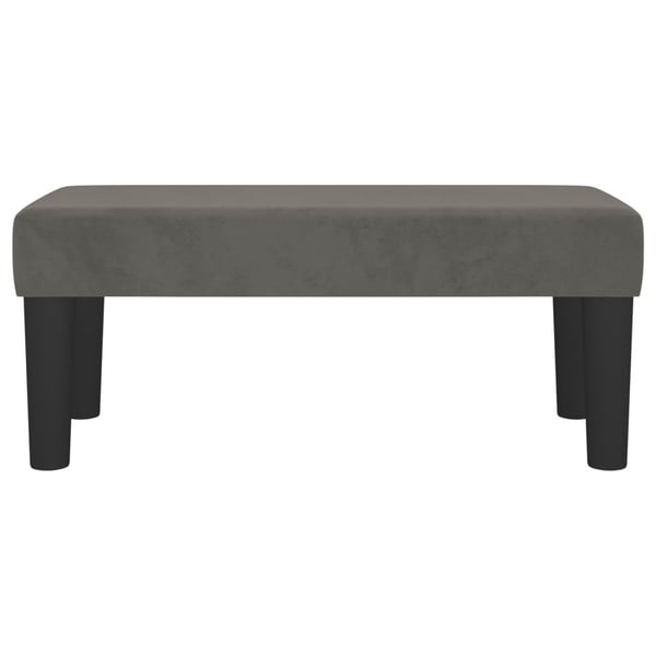vidaXL bænk 70x30x30 cm fløjl mørkegrå