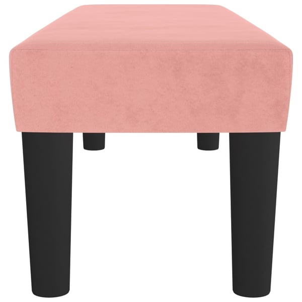 vidaXL bænk 100x30x30 cm fløjl lyserød