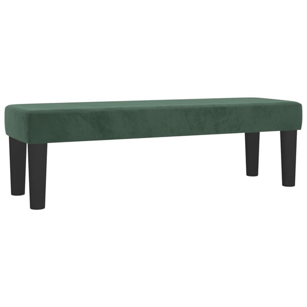 vidaXL bænk 100x30x30 cm fløjl mørkegrøn